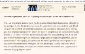 Thierry Willemarck, "patron des patrons" de Bruxelles, déclarant sans honte que les "maghrébins" manquent de "coups de pied au cul"